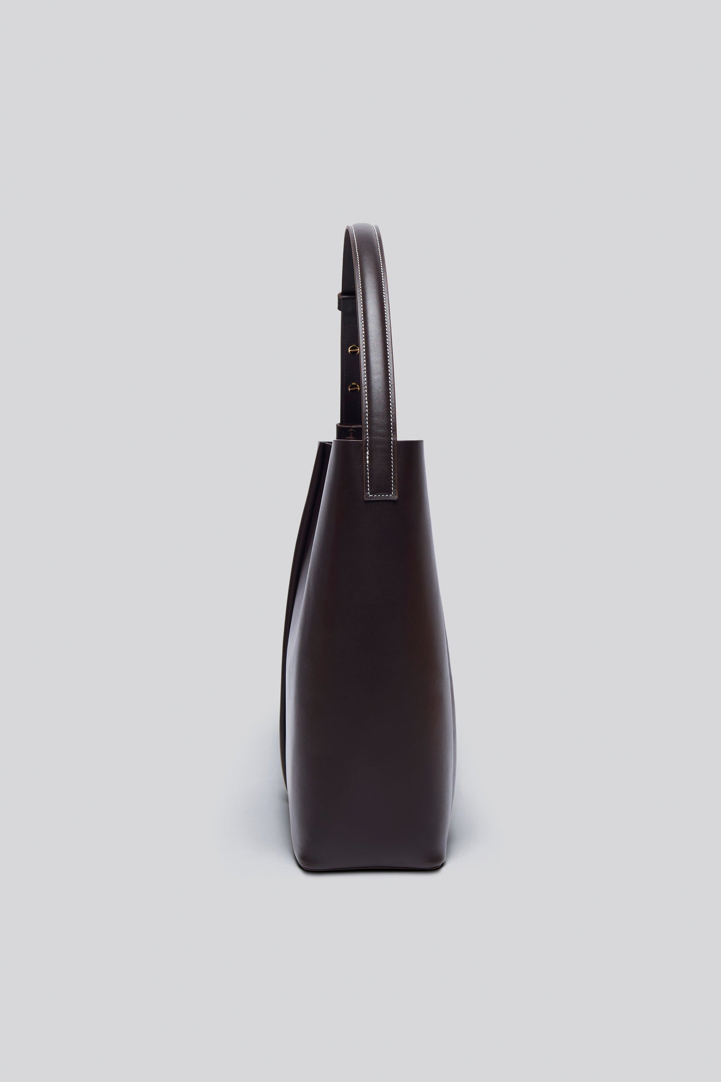 THE LARGE TOTE PLISSÉ DARK BROWN