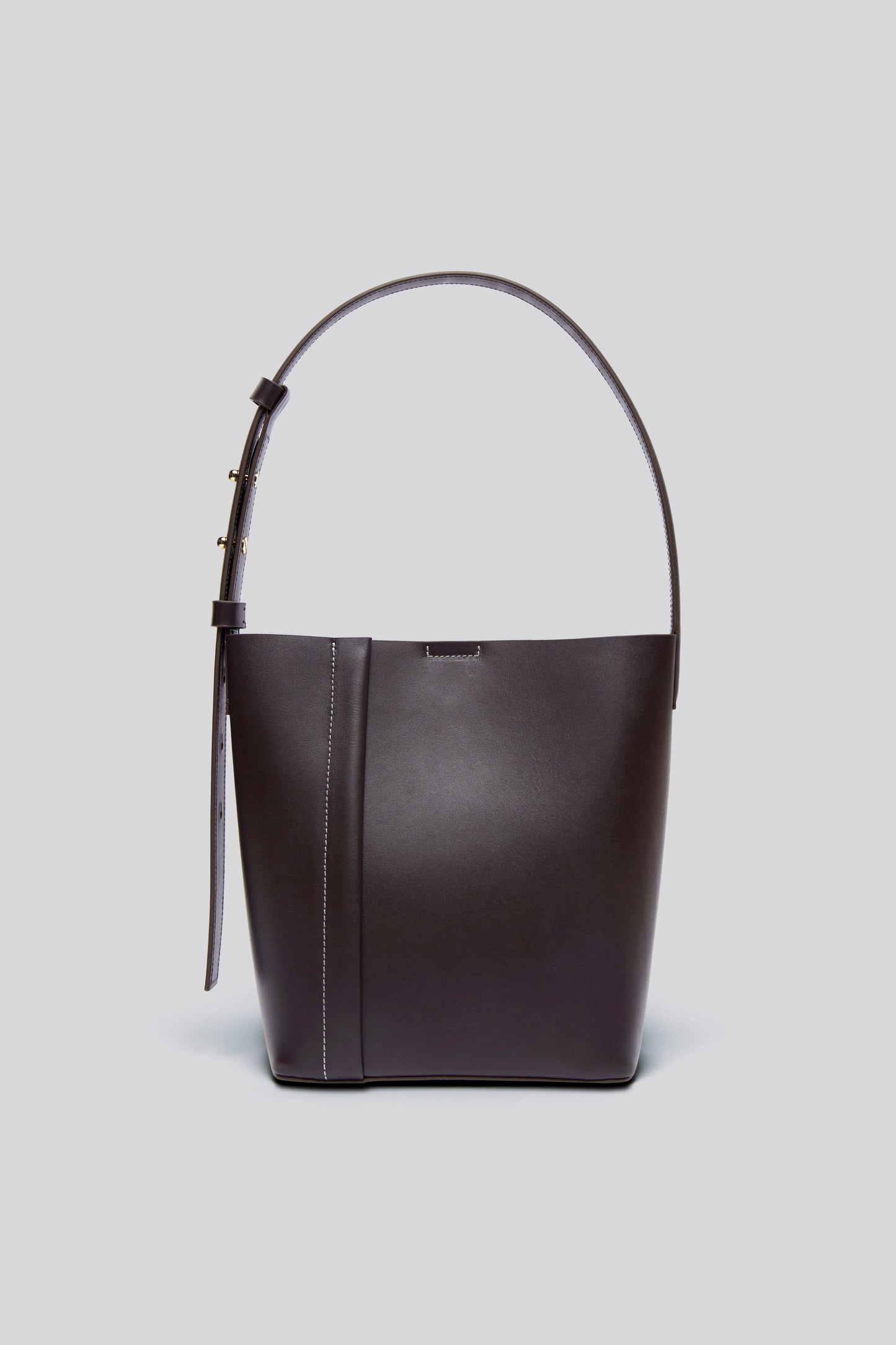 THE MEDIUM TOTE PLISSÉ DARK BROWN