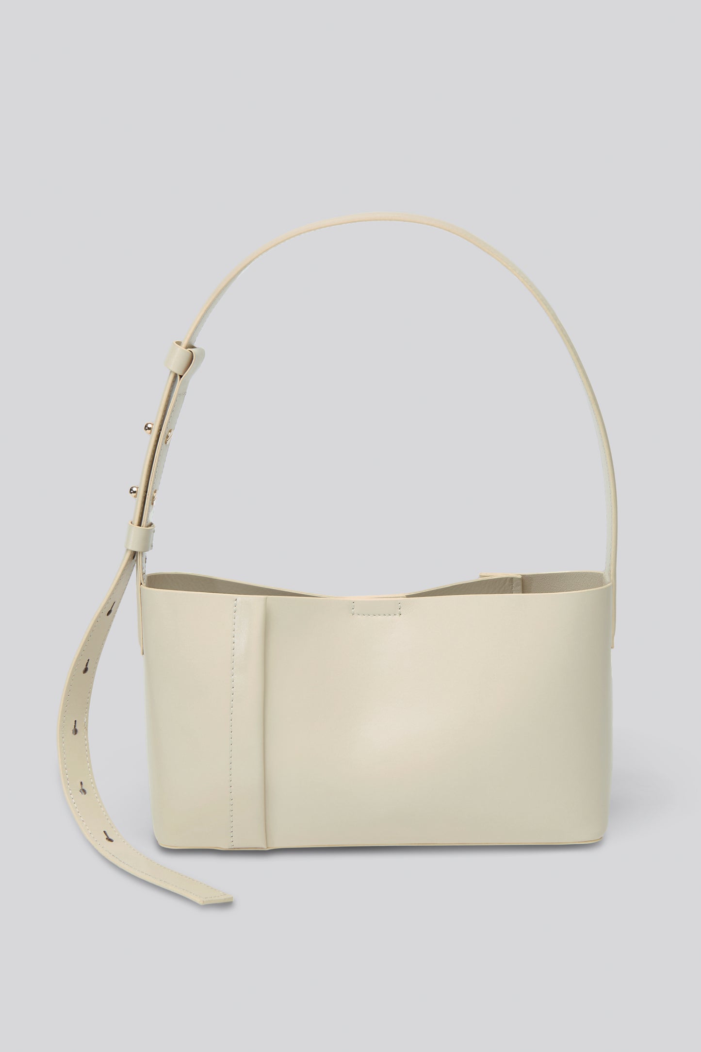 THE SMALL TOTE PLISSÉ EGGSHELL