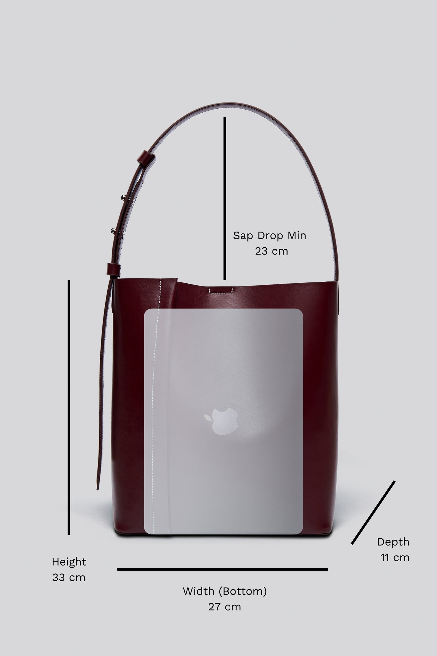 THE LARGE TOTE PLISSÉ BURGUNDY