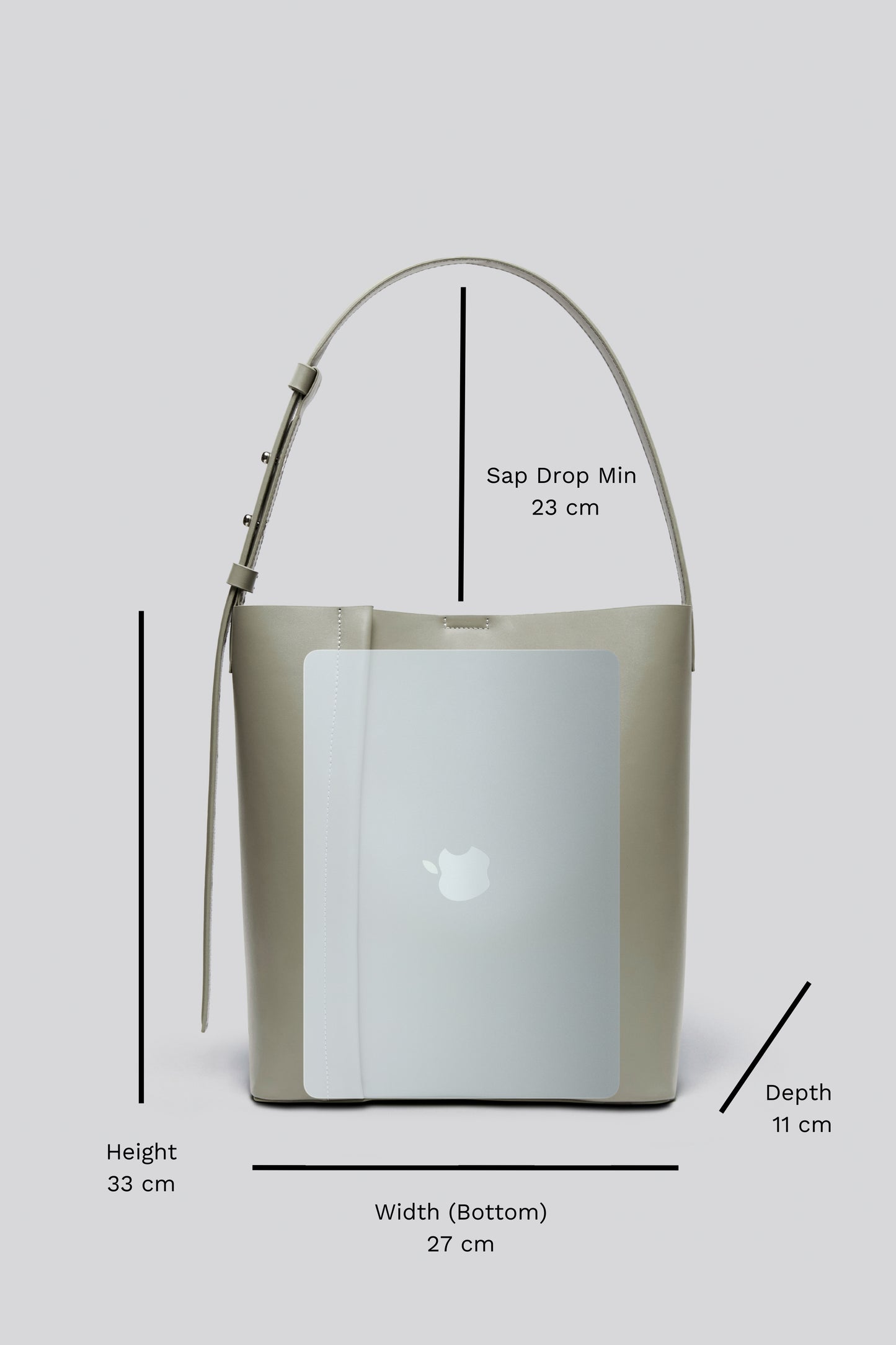 LARGE TOTE PLISSÉ DUSTY SAGE