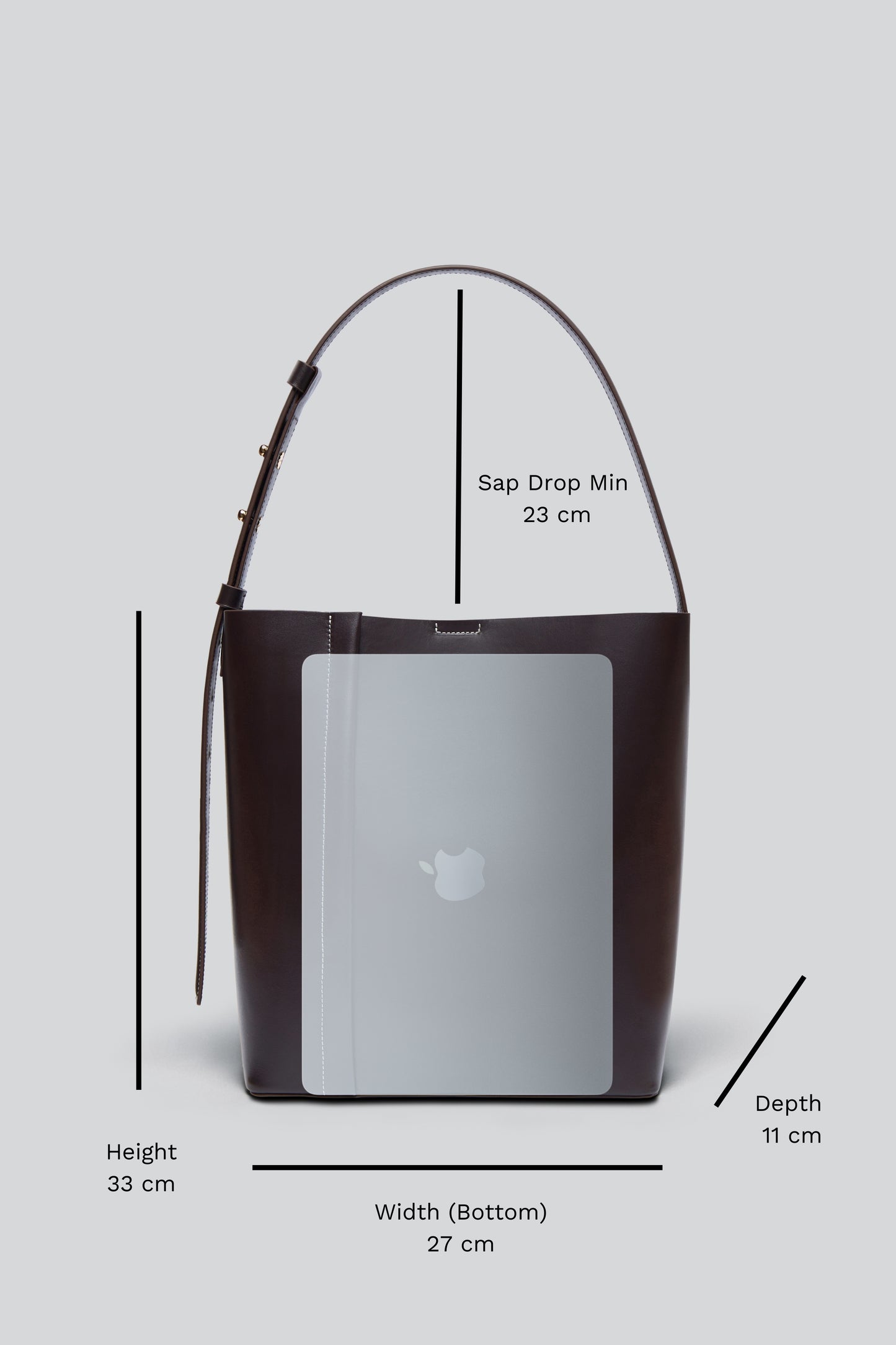 THE LARGE TOTE PLISSÉ DARK BROWN