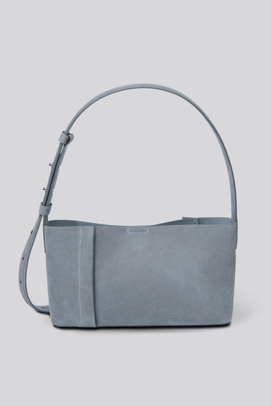 THE TOTE PLISSÉ EAST-WEST CEMENT NUBUCK