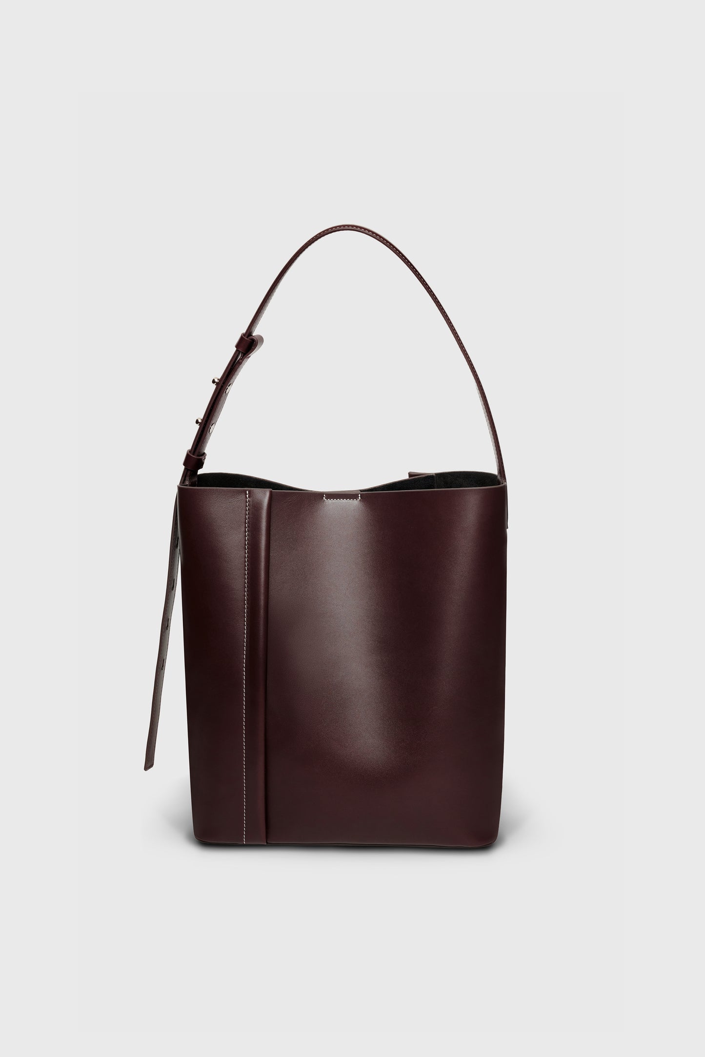 THE LARGE TOTE PLISSÉ BURGUNDY