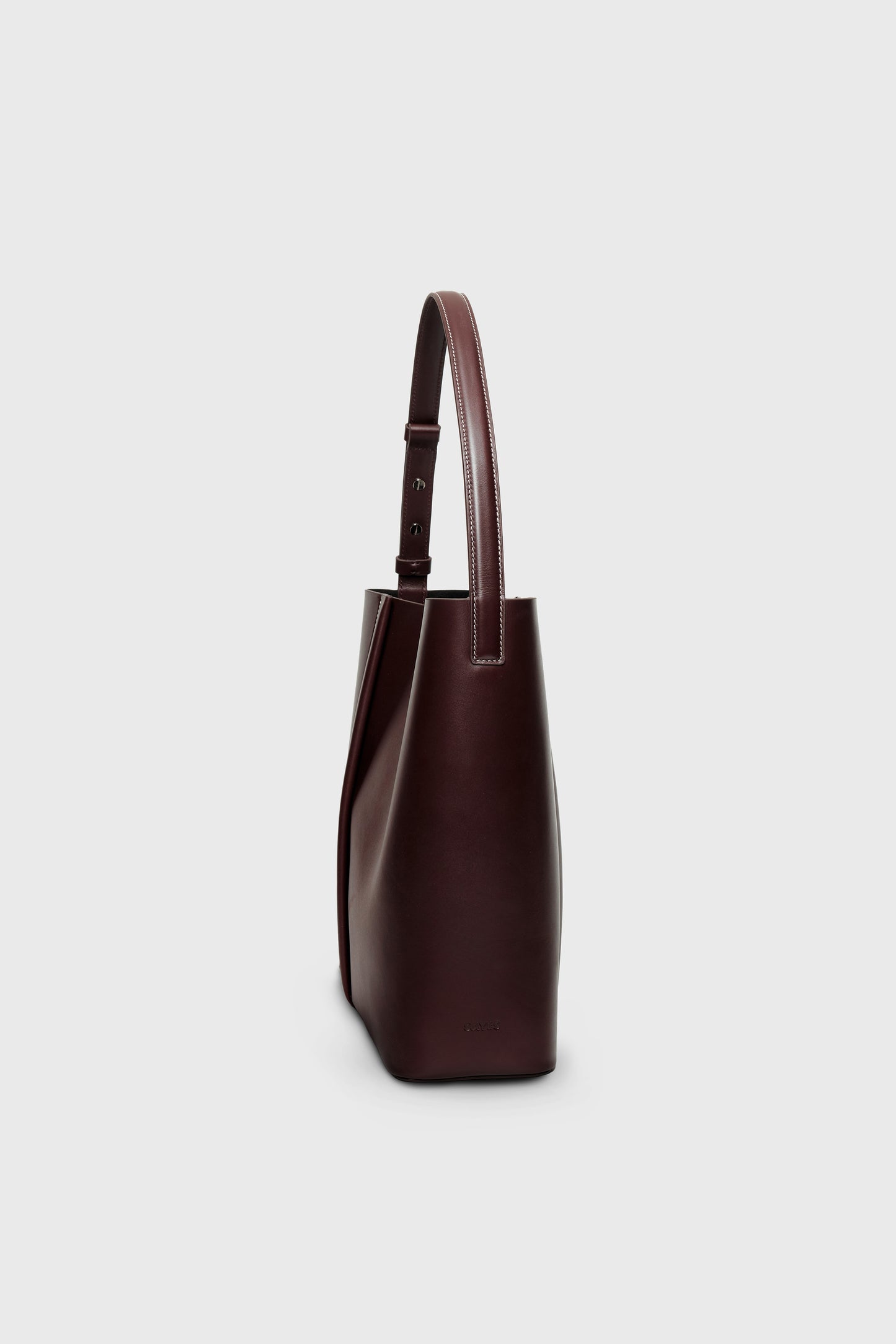 THE LARGE TOTE PLISSÉ BURGUNDY