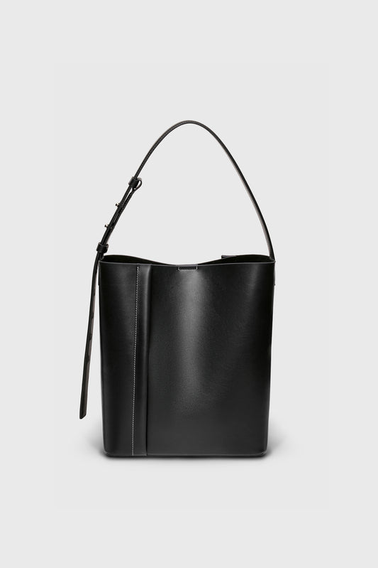 THE LARGE TOTE PLISSÉ BLACK