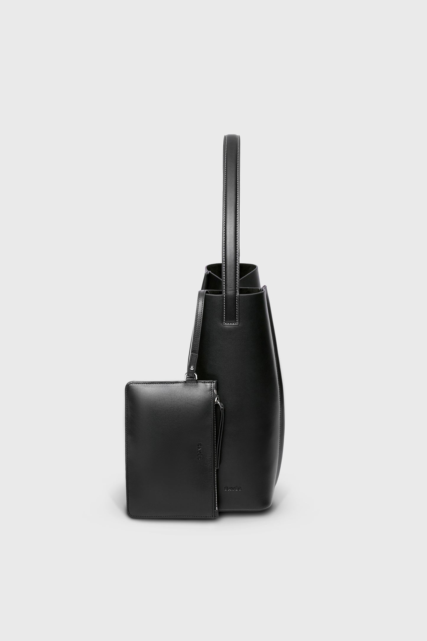 THE LARGE TOTE PLISSÉ BLACK